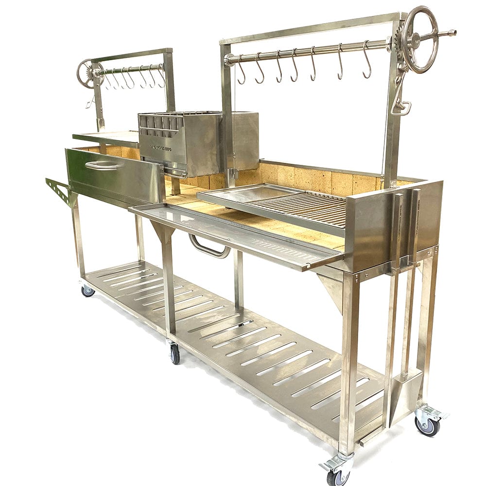 Tagwood Grills Tagwood BBQ Double Argentine Santa Maria Wood Fire & Charcoal Grill | BBQ04SS