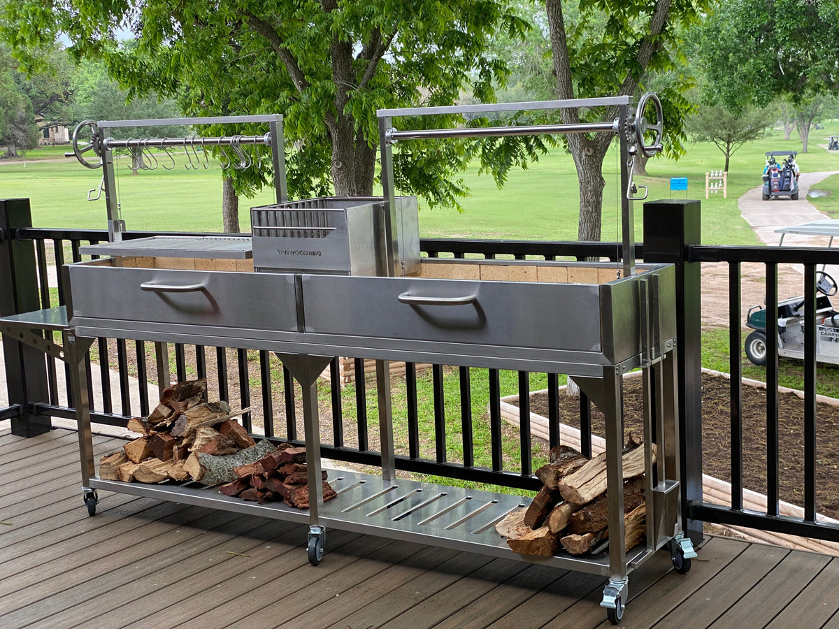 Tagwood Grills Tagwood BBQ Double Argentine Santa Maria Wood Fire & Charcoal Grill | BBQ04SS