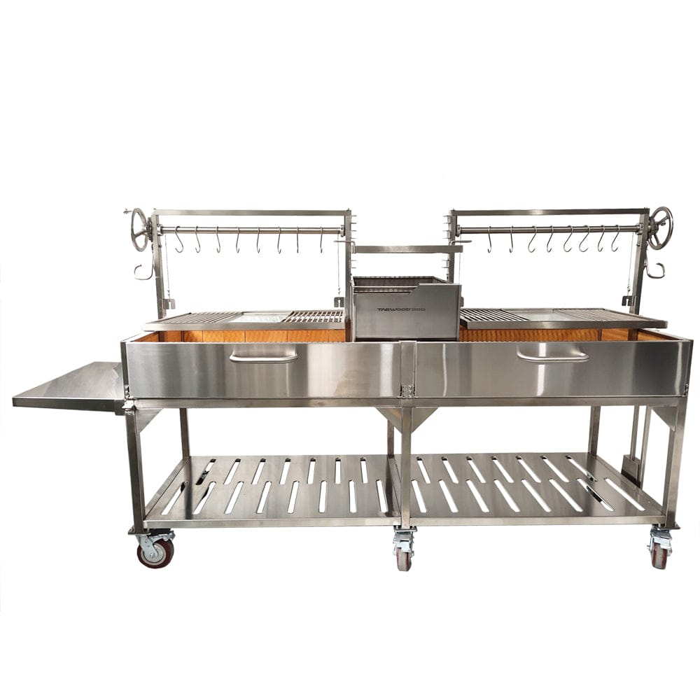 Tagwood Grills Tagwood BBQ Double Argentine Santa Maria Wood Fire & Charcoal Grill | BBQ24SS