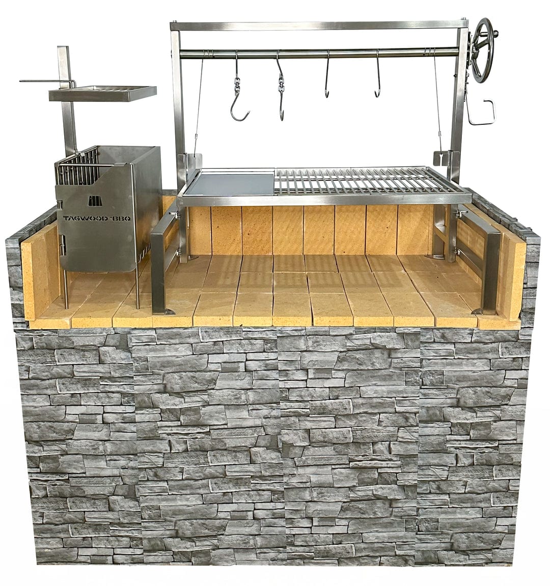Tagwood Grills Tagwood BBQ Insert Style Argentine Santa Maria Wood Fire & Charcoal Built-in Grill | BBQ09SS