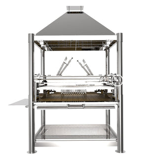 Tagwood Grills Tagwood BBQ the Beast XL Argentine Wood Fire & Charcoal Beast Grill all Stainless Steel | BBQ22SS