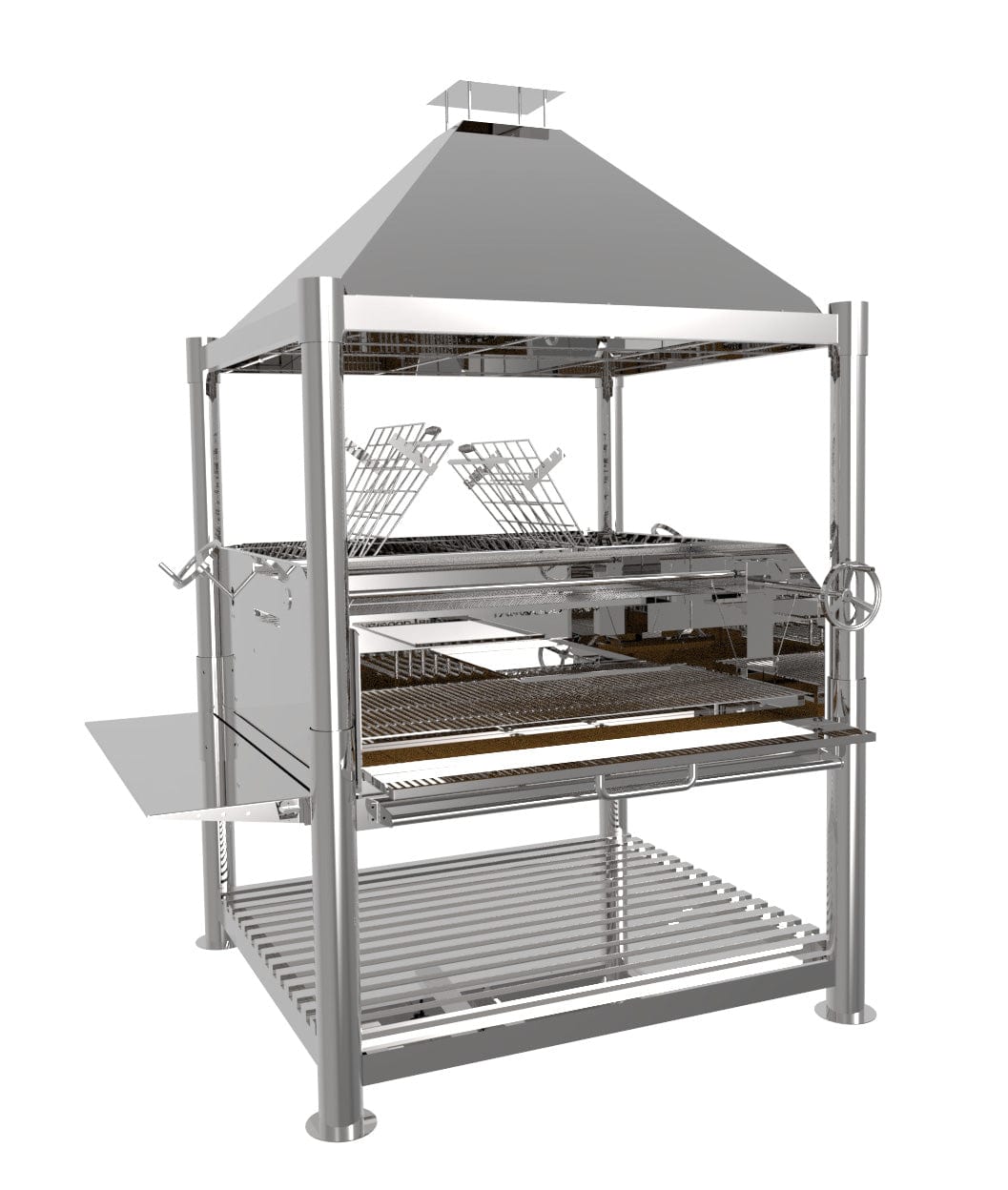 Tagwood Grills Tagwood BBQ the Beast XL Argentine Wood Fire & Charcoal Beast Grill all Stainless Steel | BBQ22SS