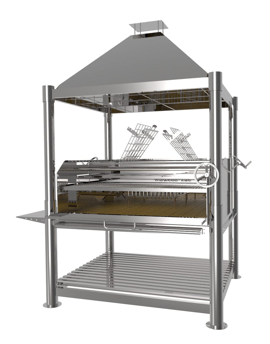 Tagwood Grills Tagwood BBQ the Beast XL Argentine Wood Fire & Charcoal Beast Grill all Stainless Steel | BBQ22SS
