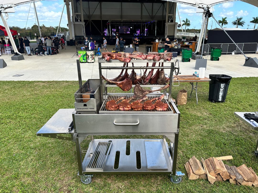 Tagwood Grills Tagwood BBQ XL Argentine Wood Fire & Charcoal Freestanding Grill | 1,117 sq. in. of total grilling area | BBQ23SS