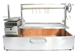 Tagwood Grills Tagwood BBQ XL Argentine Wood Fire & Charcoal Grill Built-in Grill | 1,117 sq. in. of total grilling area | BBQ25SS