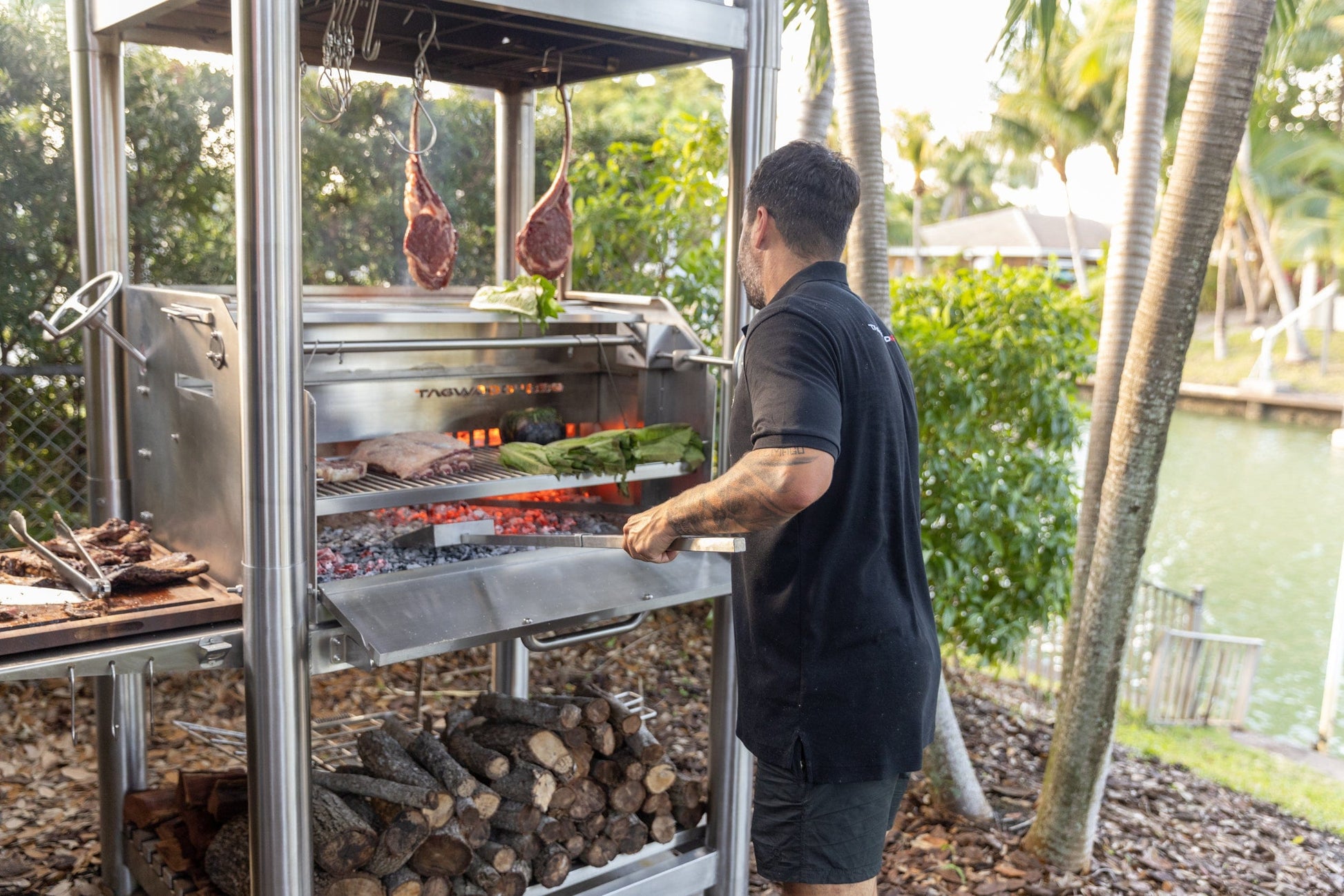 Tagwood Tagwood BBQ Argentine Wood Fire & Charcoal Grill all Stainless Steel | BBQ02SS
