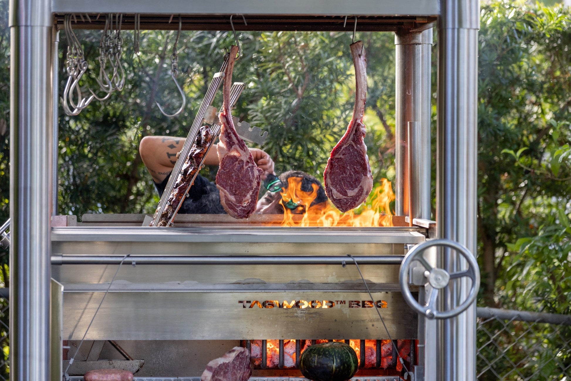 Tagwood Tagwood BBQ Argentine Wood Fire & Charcoal Grill all Stainless Steel | BBQ02SS