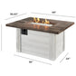 The Outdoor Great Room Fire Features The Outdoor Great Room Alcott Rectangular Gas Fire Pit Table / ALC-1224
