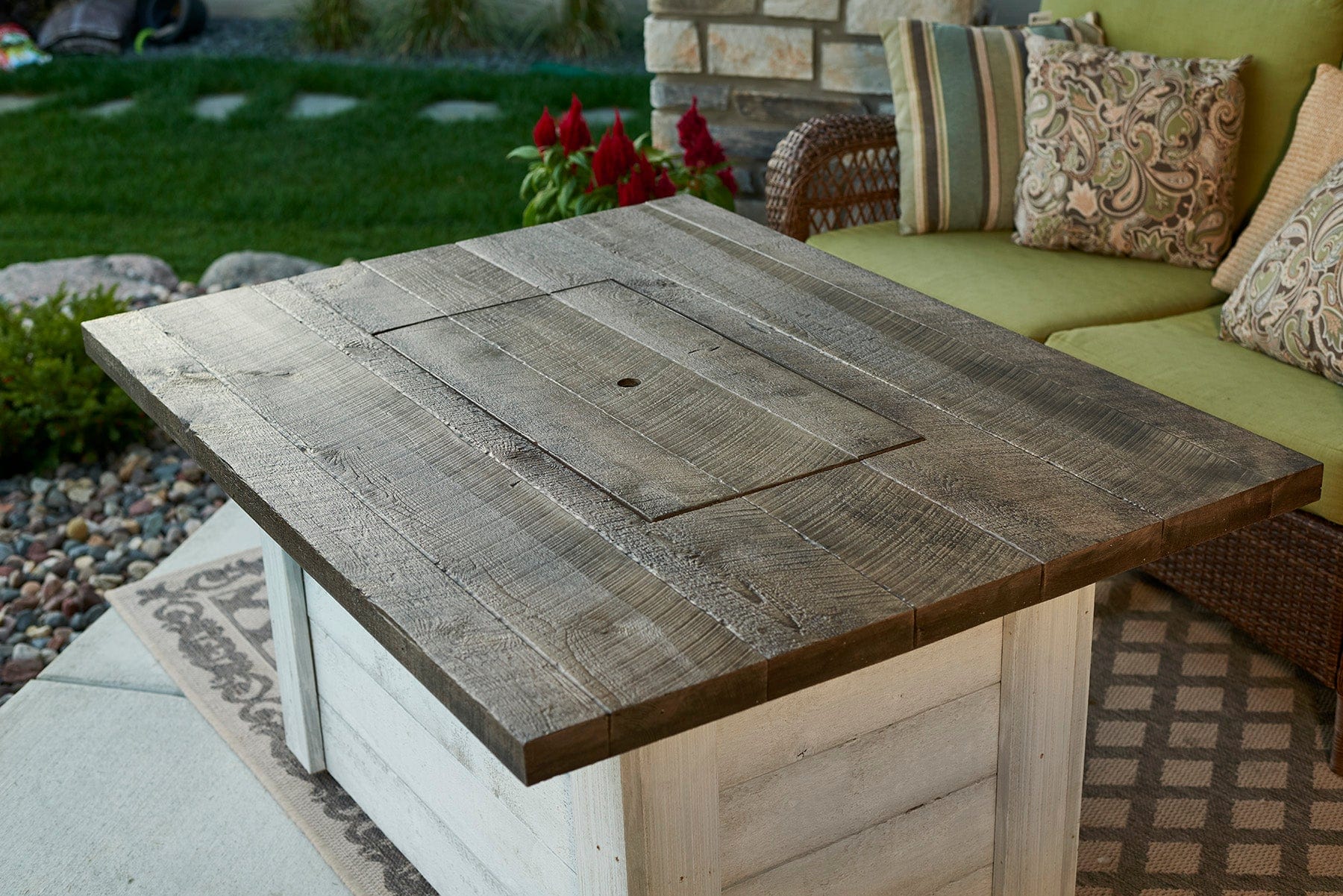 The Outdoor Great Room Fire Features The Outdoor Great Room Alcott Rectangular Gas Fire Pit Table / ALC-1224