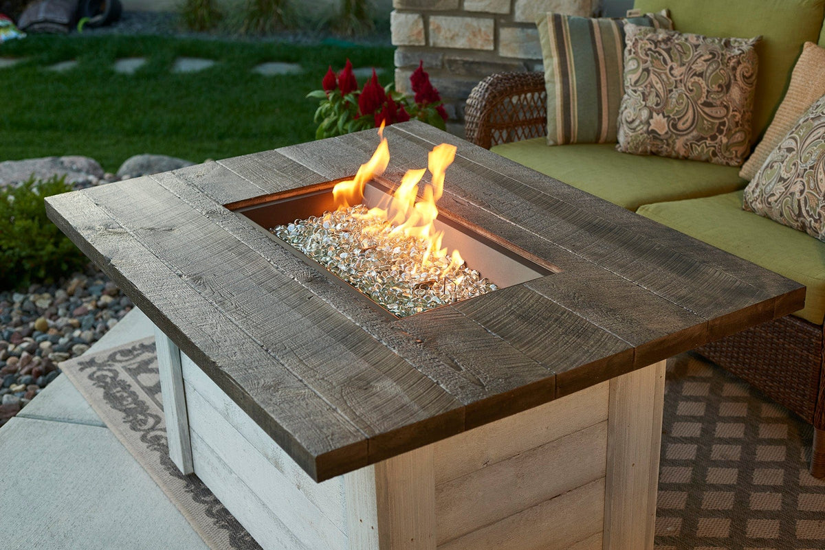 The Outdoor Great Room Fire Features The Outdoor Great Room Alcott Rectangular Gas Fire Pit Table / ALC-1224