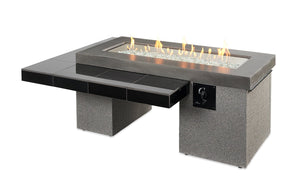 The Outdoor Great Room Fire Features The Outdoor Great Room Black or Brown Uptown Linear Gas Fire Pit Table / UPT-1242, UPT-1242-BRN