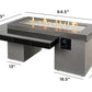 The Outdoor Great Room Fire Features The Outdoor Great Room Black or Brown Uptown Linear Gas Fire Pit Table / UPT-1242, UPT-1242-BRN