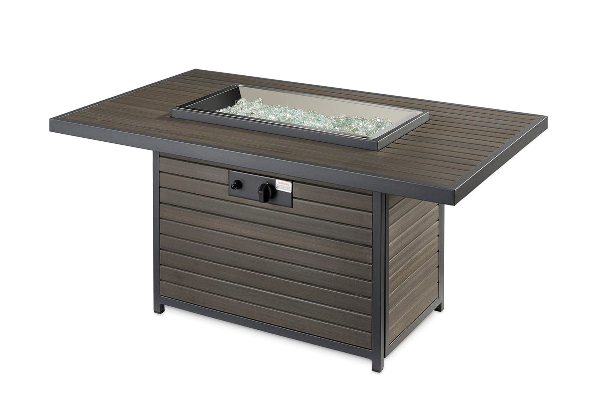 The Outdoor Great Room Fire Features The Outdoor Great Room Brooks Rectangular Gas Fire Pit Table / BRK-1224-19-K