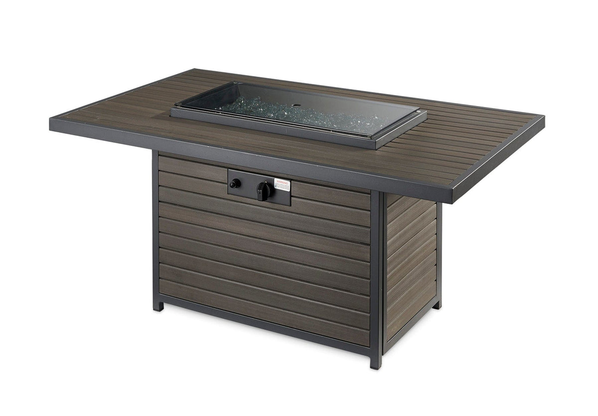 The Outdoor Great Room Fire Features The Outdoor Great Room Brooks Rectangular Gas Fire Pit Table / BRK-1224-19-K
