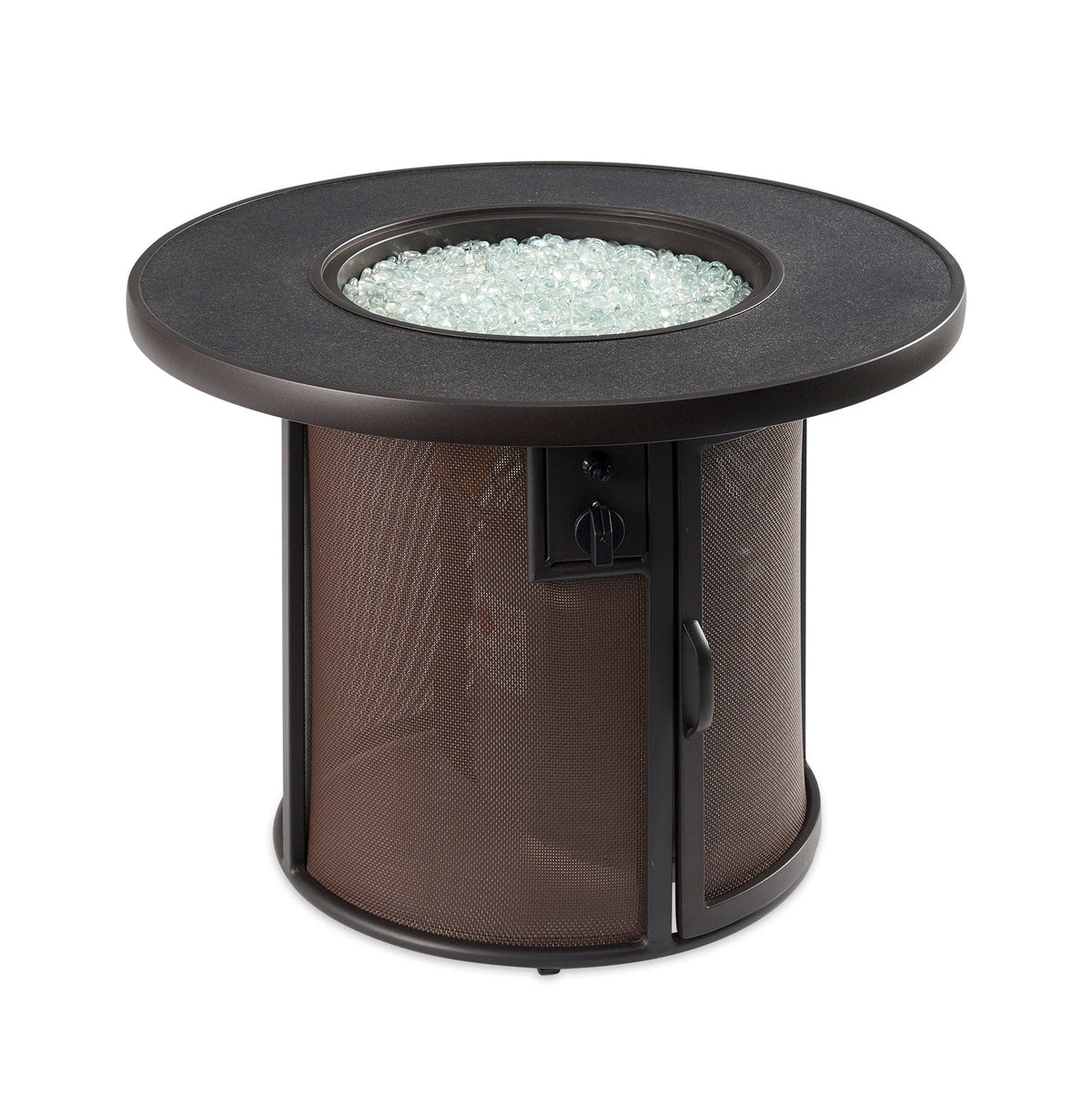 The Outdoor Great Room Fire Features The Outdoor Great Room Brown or Grey Stonefire Round Gas Fire Pit Table / SF-32-K, SF-32-GRY-K