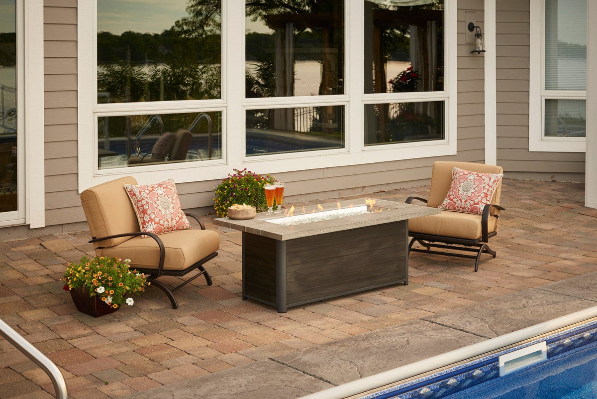 The Outdoor Great Room Fire Features The Outdoor GreatRoom Cedar Ridge Linear Gas Fire Pit Table / CR-1242-K