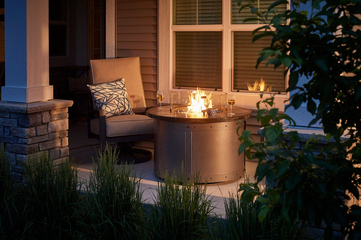 The Outdoor Great Room Fire Features The Outdoor GreatRoom Edison Round Gas Fire Pit Table / ED-20
