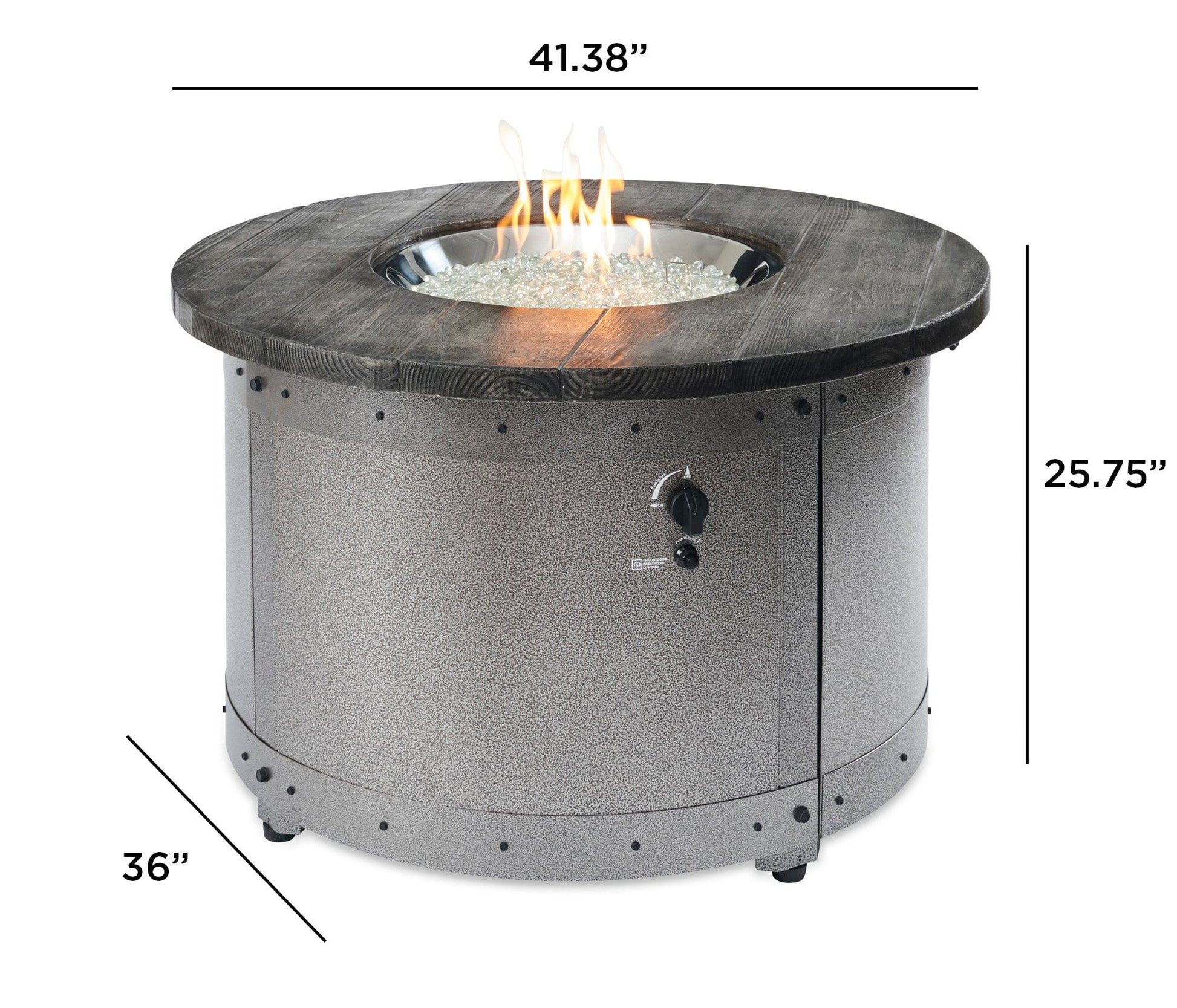 The Outdoor Great Room Fire Features The Outdoor GreatRoom Edison Round Gas Fire Pit Table / ED-20