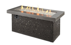 The Outdoor Great Room Fire Features The Outdoor GreatRoom Grey Key Largo Linear Gas Fire Pit Table / KL-1242-MM