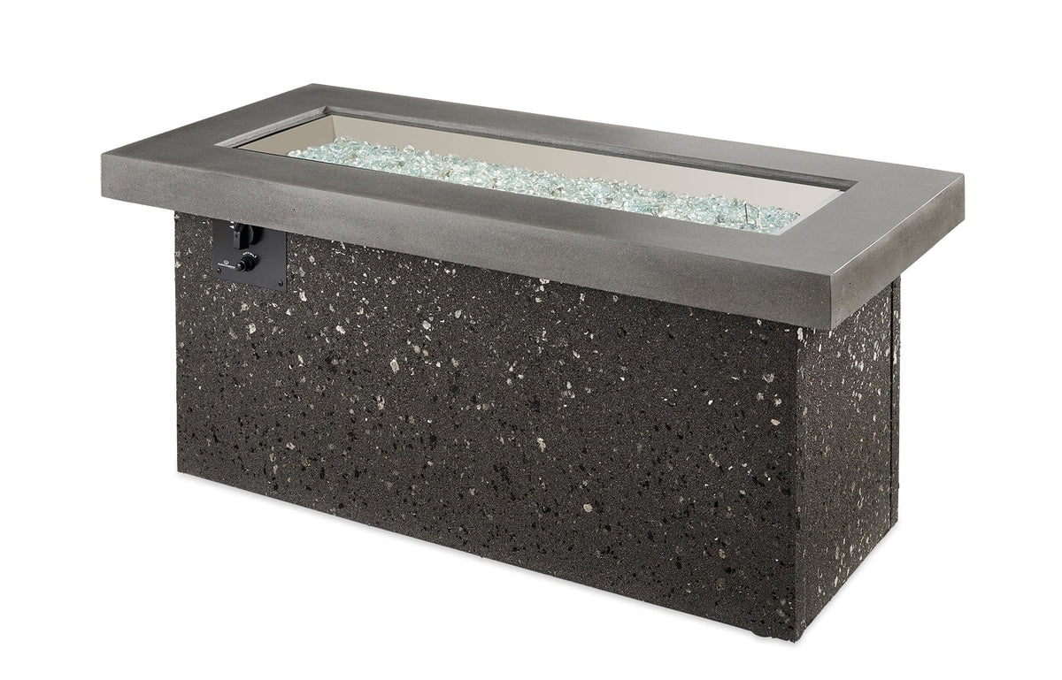 The Outdoor Great Room Fire Features The Outdoor GreatRoom Grey Key Largo Linear Gas Fire Pit Table / KL-1242-MM