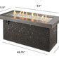 The Outdoor Great Room Fire Features The Outdoor GreatRoom Grey Key Largo Linear Gas Fire Pit Table / KL-1242-MM