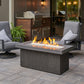 The Outdoor Great Room Fire Features The Outdoor GreatRoom Grey Key Largo Linear Gas Fire Pit Table / KL-1242-MM