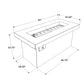 The Outdoor Great Room Fire Features The Outdoor GreatRoom Grey Key Largo Linear Gas Fire Pit Table / KL-1242-MM