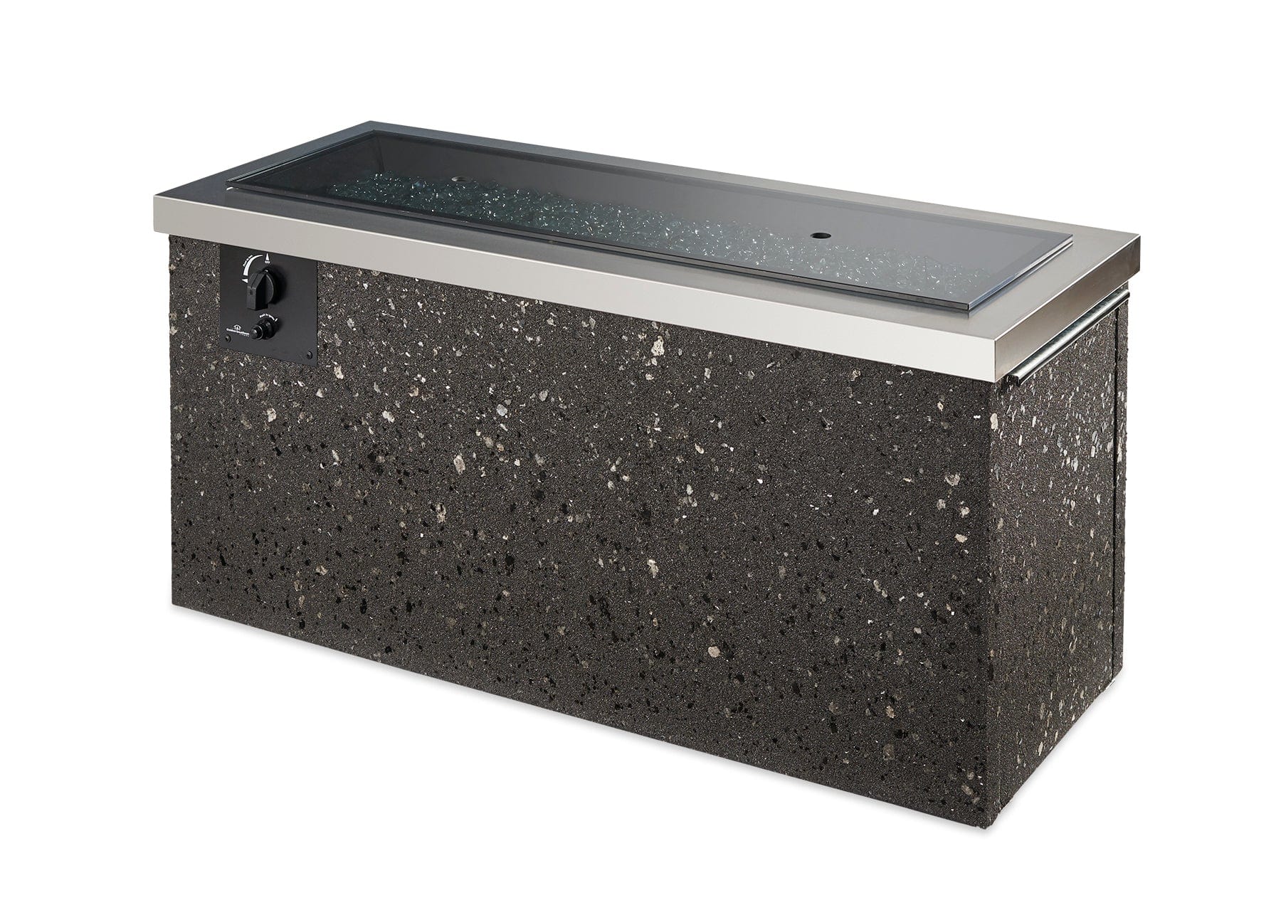 The Outdoor Great Room Fire Features The Outdoor GreatRoom Grey Key Largo Linear Gas Fire Pit Table / KL-1242-MM