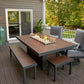 The Outdoor Great Room Fire Features The Outdoor GreatRoom Kenwood Linear Dining Height Gas Fire Pit Table / KW-1242-K