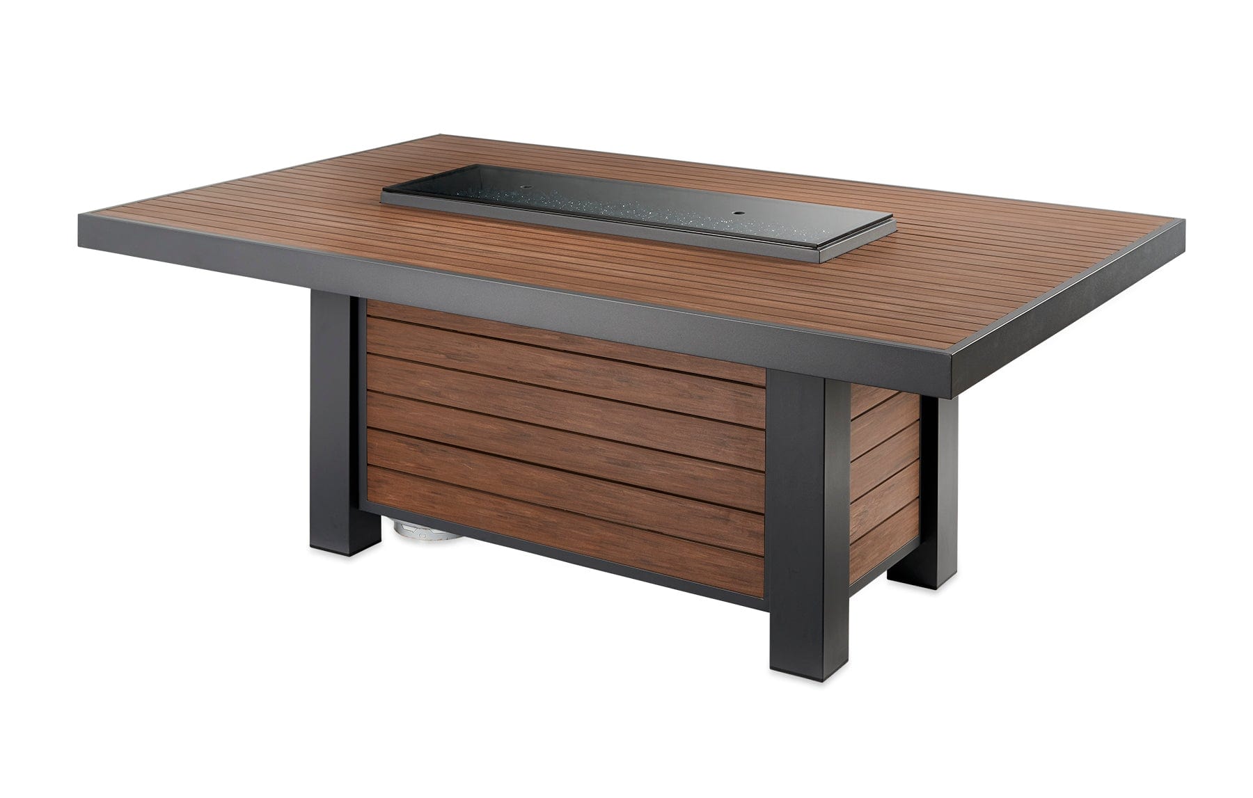 The Outdoor Great Room Fire Features The Outdoor GreatRoom Kenwood Linear Dining Height Gas Fire Pit Table / KW-1242-K