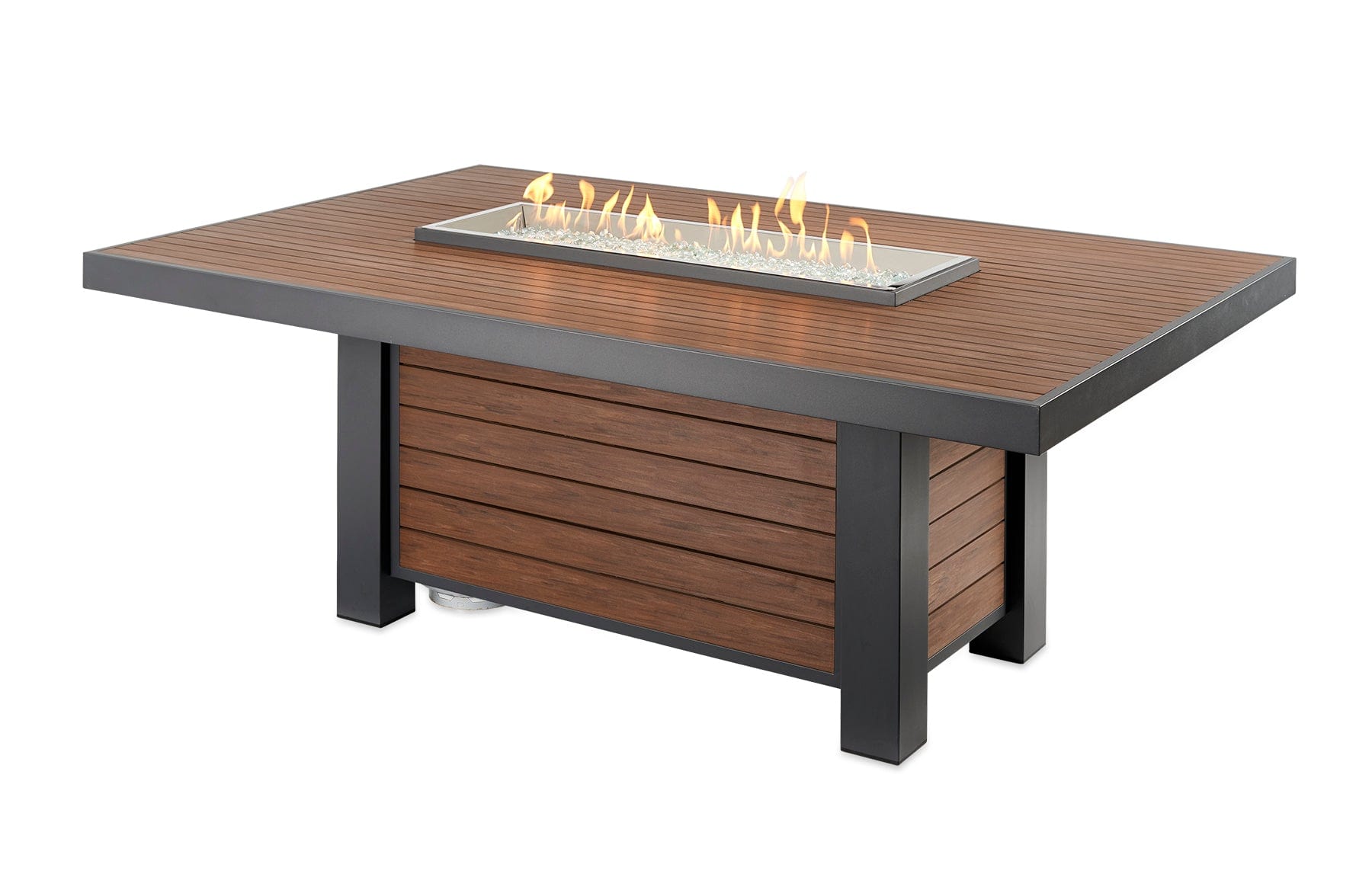 The Outdoor Great Room Fire Features The Outdoor GreatRoom Kenwood Linear Dining Height Gas Fire Pit Table / KW-1242-K