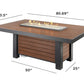 The Outdoor Great Room Fire Features The Outdoor GreatRoom Kenwood Linear Dining Height Gas Fire Pit Table / KW-1242-K