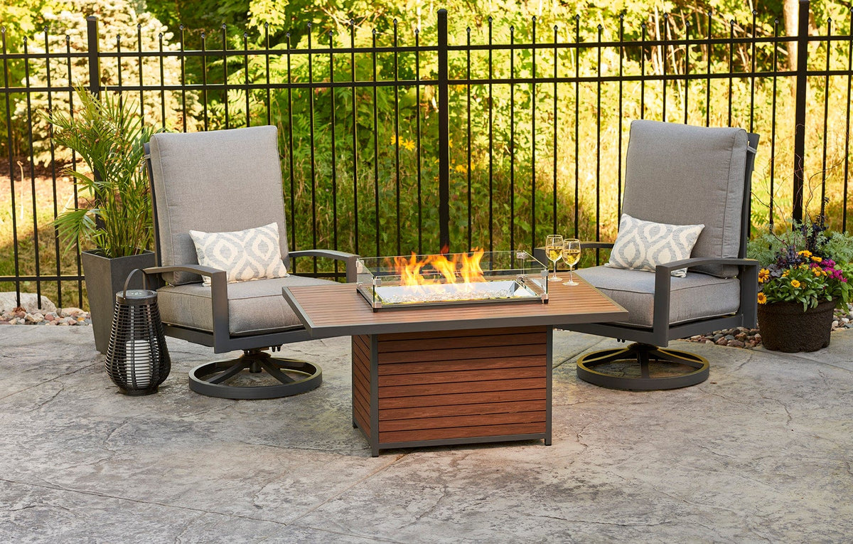 The Outdoor Great Room Fire Features The Outdoor GreatRoom Kenwood Rectangular Chat Height Gas Fire Pit Table / KW-1224-19-K