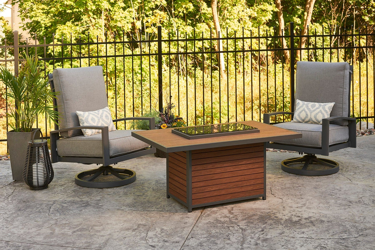 The Outdoor Great Room Fire Features The Outdoor GreatRoom Kenwood Rectangular Chat Height Gas Fire Pit Table / KW-1224-19-K