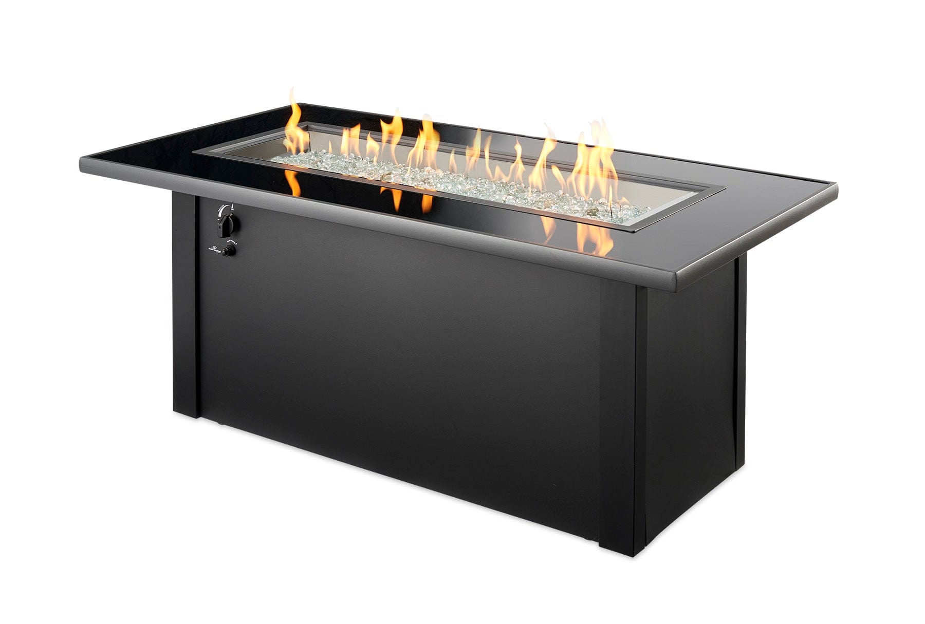 The Outdoor Great Room Fire Features The Outdoor GreatRoom Monte Carlo Linear Gas Fire Pit Table / MCR-1242-BLK-K