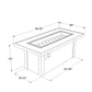 The Outdoor Great Room Fire Features The Outdoor GreatRoom Monte Carlo Linear Gas Fire Pit Table / MCR-1242-BLK-K