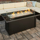 The Outdoor Great Room Fire Features The Outdoor GreatRoom Monte Carlo Linear Gas Fire Pit Table / MCR-1242-BLK-K