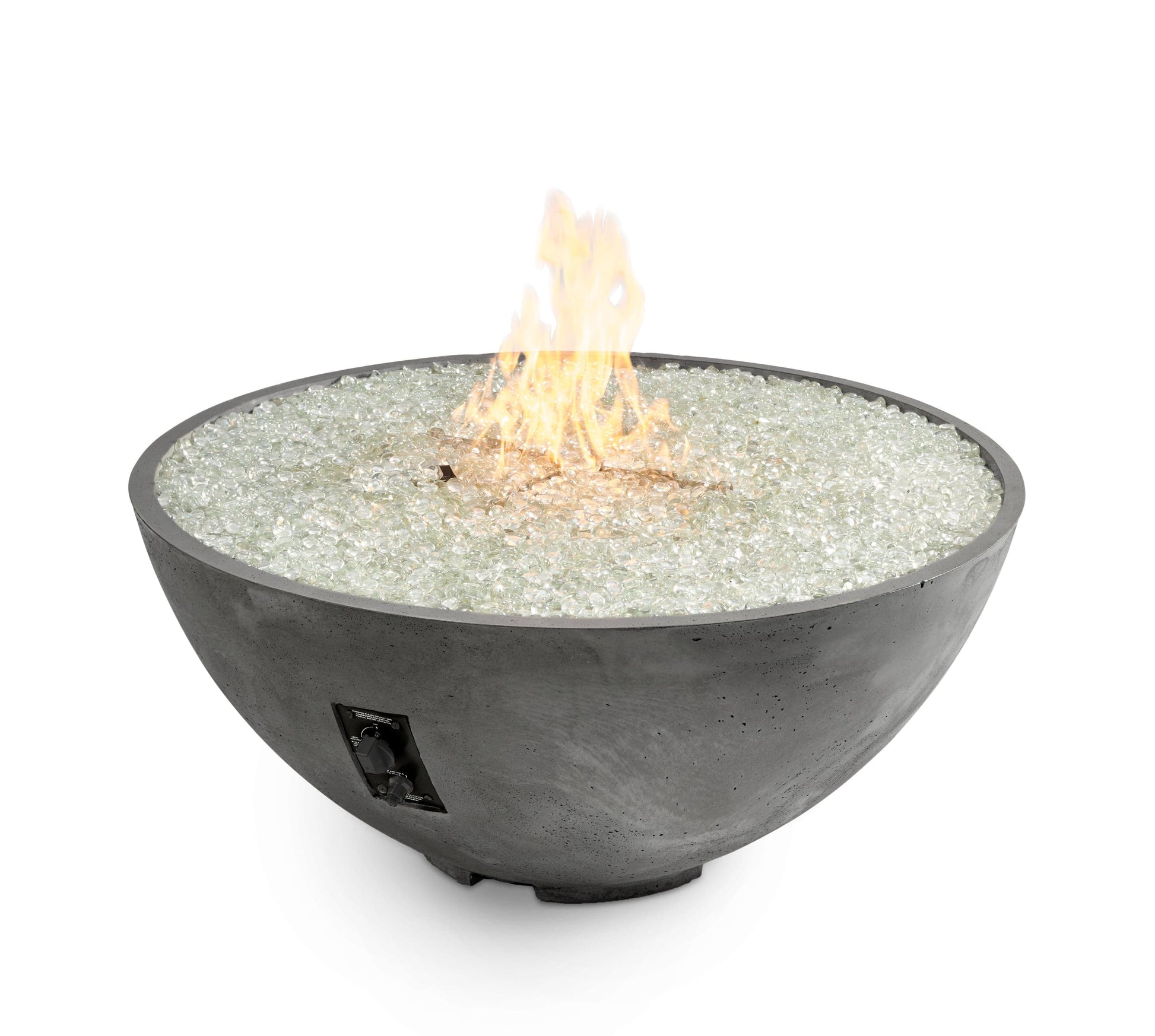 The Outdoor Great Room Fire Features The Outdoor GreatRoom Natural Grey, White, or Midnight Mist Cove Edge 42" Round Gas Fire Pit Bowl / CV-30E, CV-30EMM, CV-30EWHT