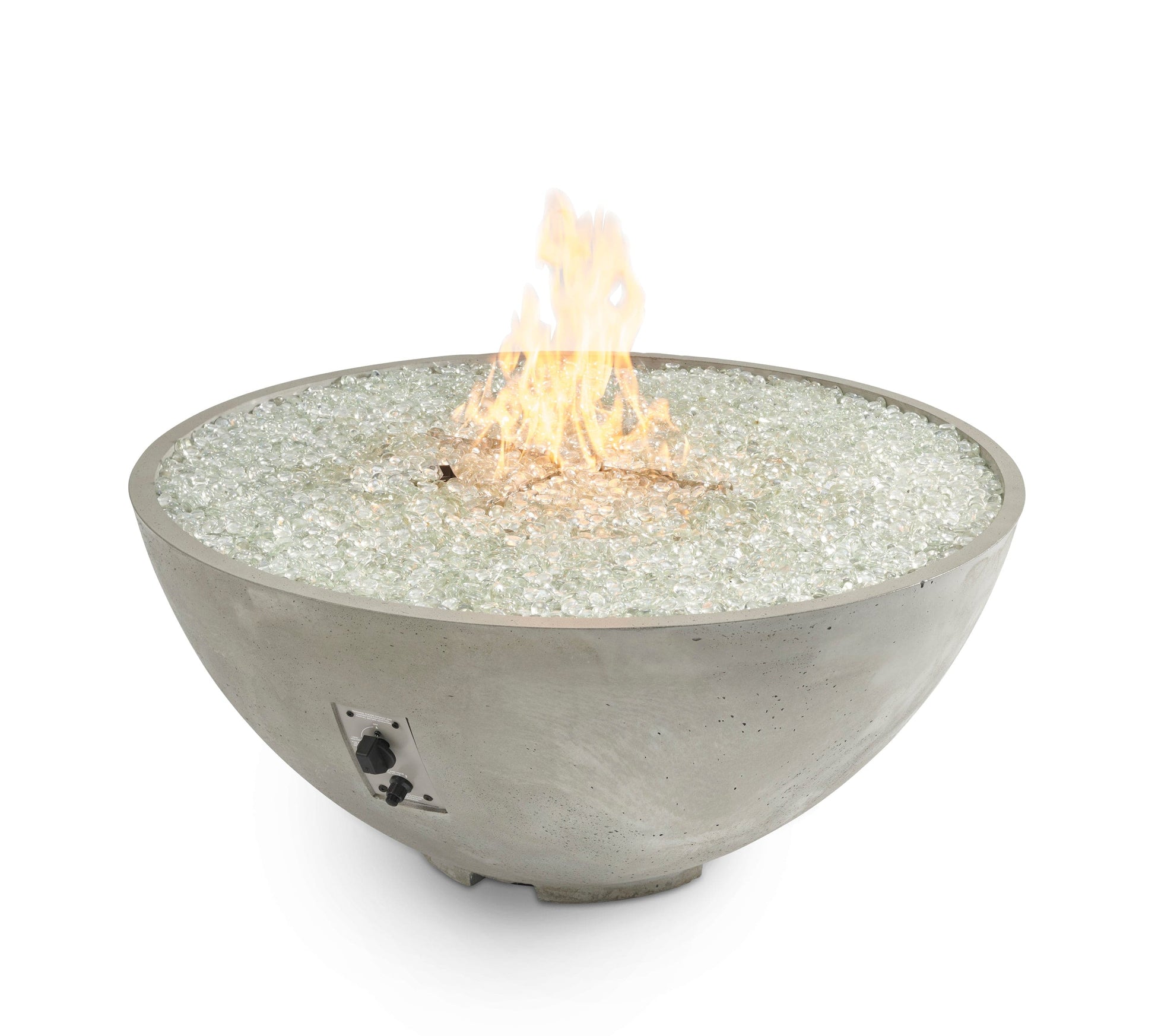 The Outdoor Great Room Fire Features The Outdoor GreatRoom Natural Grey, White, or Midnight Mist Cove Edge 42" Round Gas Fire Pit Bowl / CV-30E, CV-30EMM, CV-30EWHT