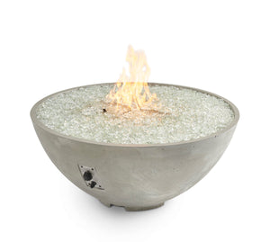 The Outdoor Great Room Fire Features The Outdoor GreatRoom Natural Grey, White, or Midnight Mist Cove Edge 42" Round Gas Fire Pit Bowl / CV-30E, CV-30EMM, CV-30EWHT