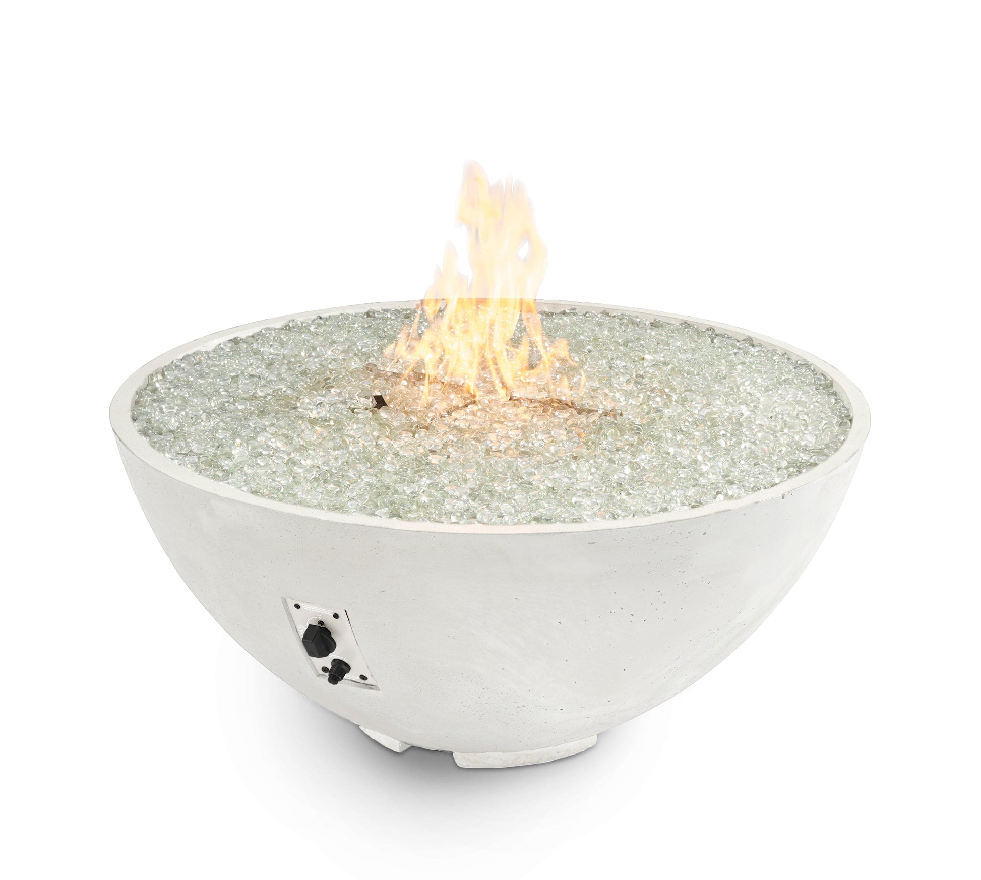 The Outdoor Great Room Fire Features The Outdoor GreatRoom Natural Grey, White, or Midnight Mist Cove Edge 42" Round Gas Fire Pit Bowl / CV-30E, CV-30EMM, CV-30EWHT