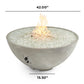 The Outdoor Great Room Fire Features The Outdoor GreatRoom Natural Grey, White, or Midnight Mist Cove Edge 42" Round Gas Fire Pit Bowl / CV-30E, CV-30EMM, CV-30EWHT