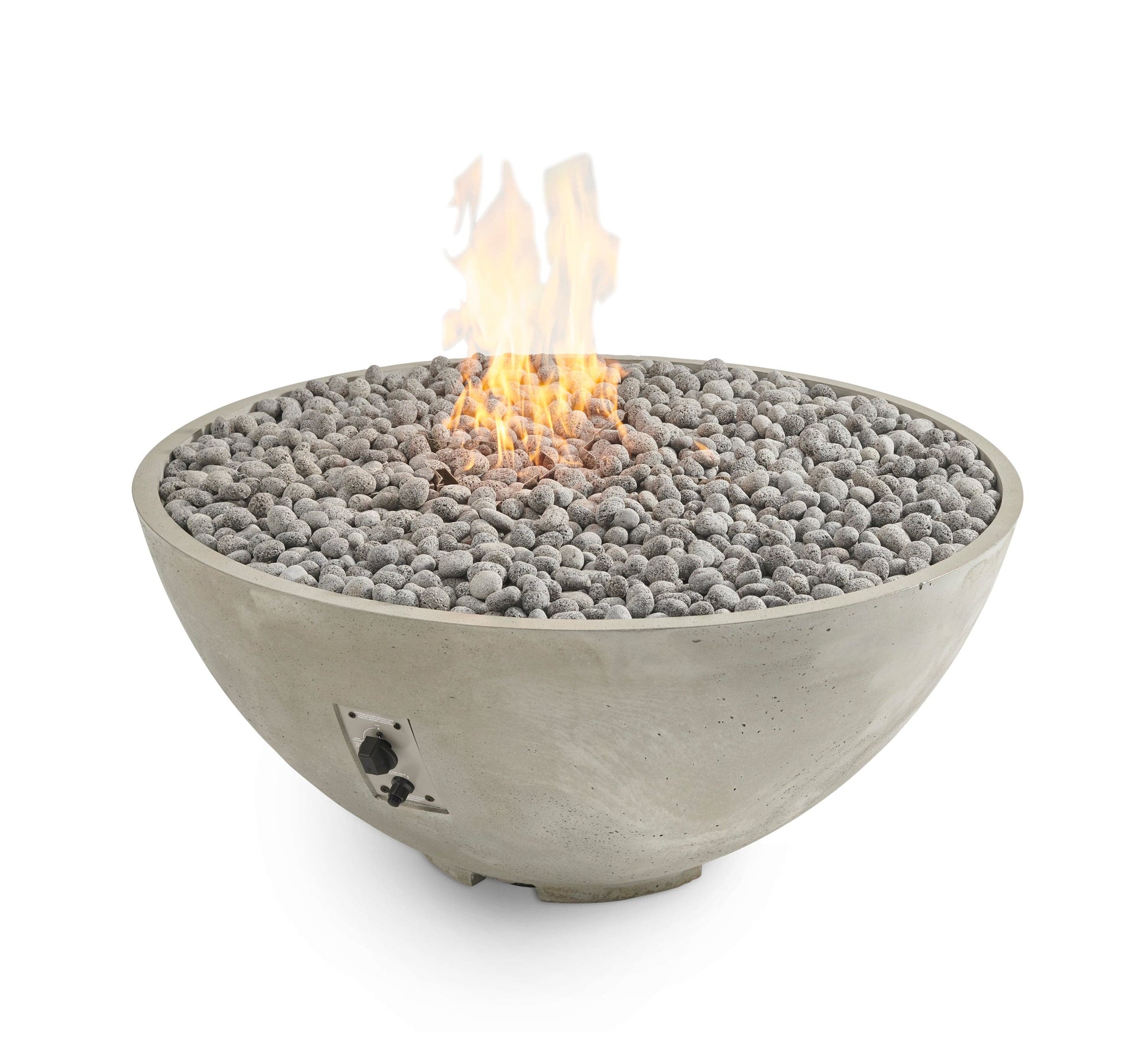 The Outdoor Great Room Fire Features The Outdoor GreatRoom Natural Grey, White, or Midnight Mist Cove Edge 42" Round Gas Fire Pit Bowl / CV-30E, CV-30EMM, CV-30EWHT