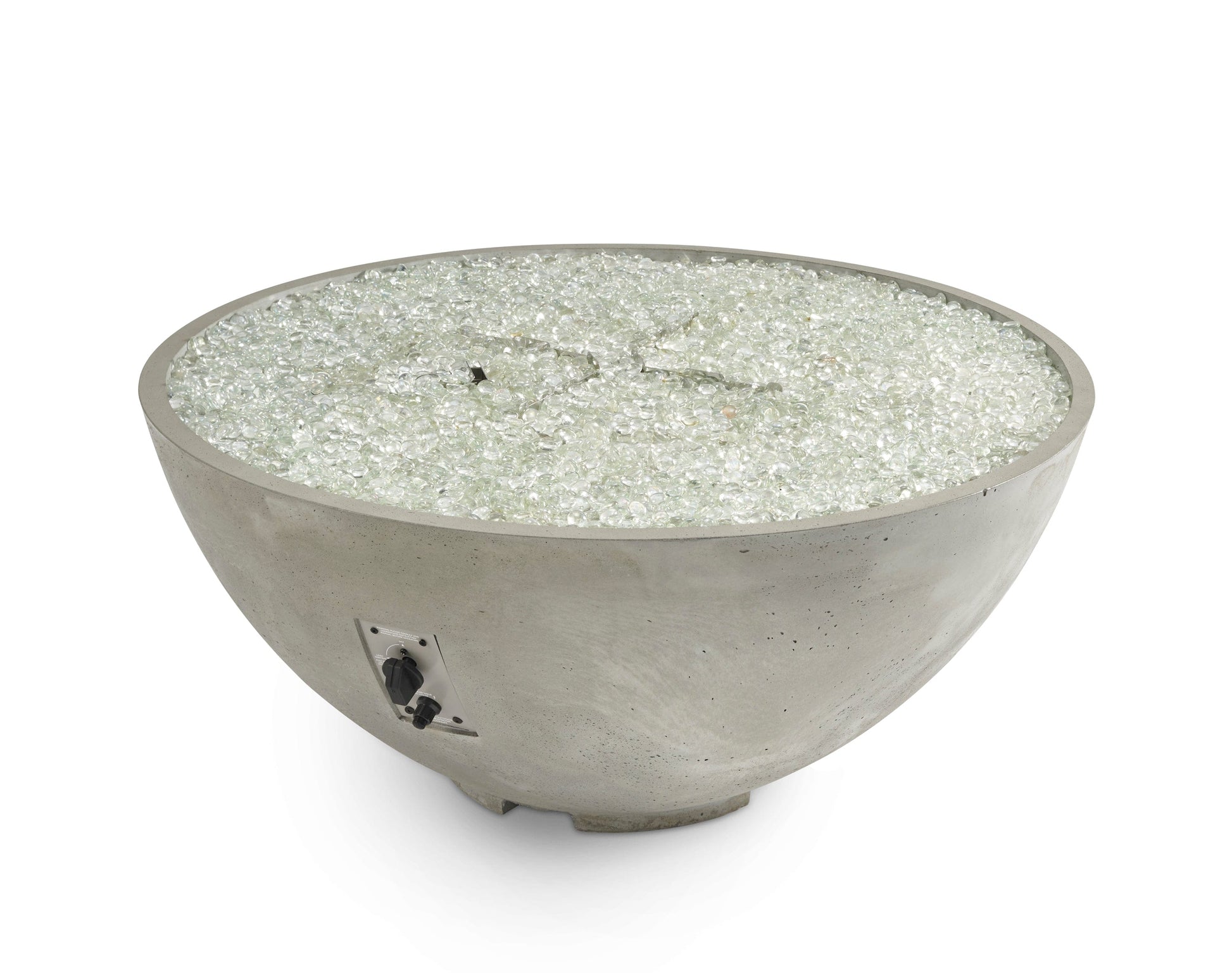 The Outdoor Great Room Fire Features The Outdoor GreatRoom Natural Grey, White, or Midnight Mist Cove Edge 42" Round Gas Fire Pit Bowl / CV-30E, CV-30EMM, CV-30EWHT