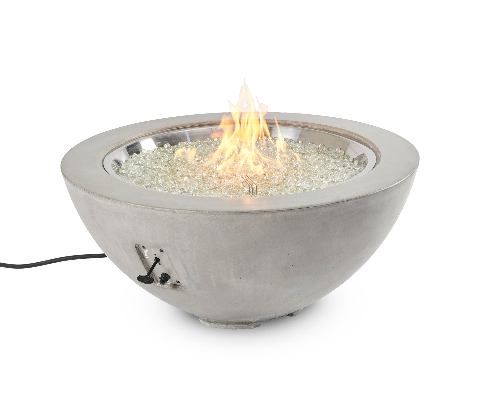 The Outdoor Great Room Fire Features The Outdoor GreatRoom Natural Grey, White, or Midnight Mist Supercas Cove 42" Round Gas Fire Pit Bowl / CV-30, CV-30MM, CV-30WT