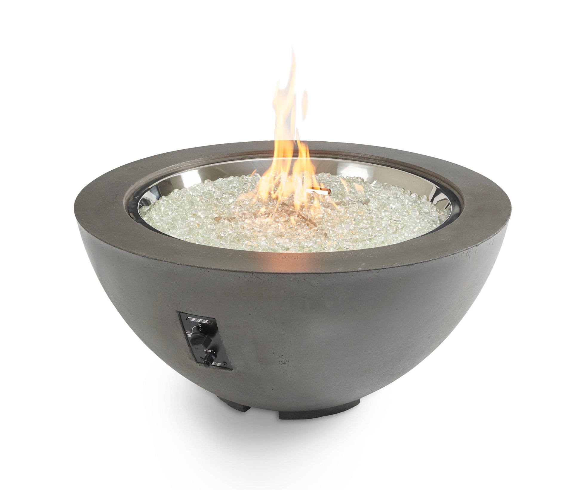 The Outdoor Great Room Fire Features The Outdoor GreatRoom Natural Grey, White, or Midnight Mist Supercas Cove 42" Round Gas Fire Pit Bowl / CV-30, CV-30MM, CV-30WT