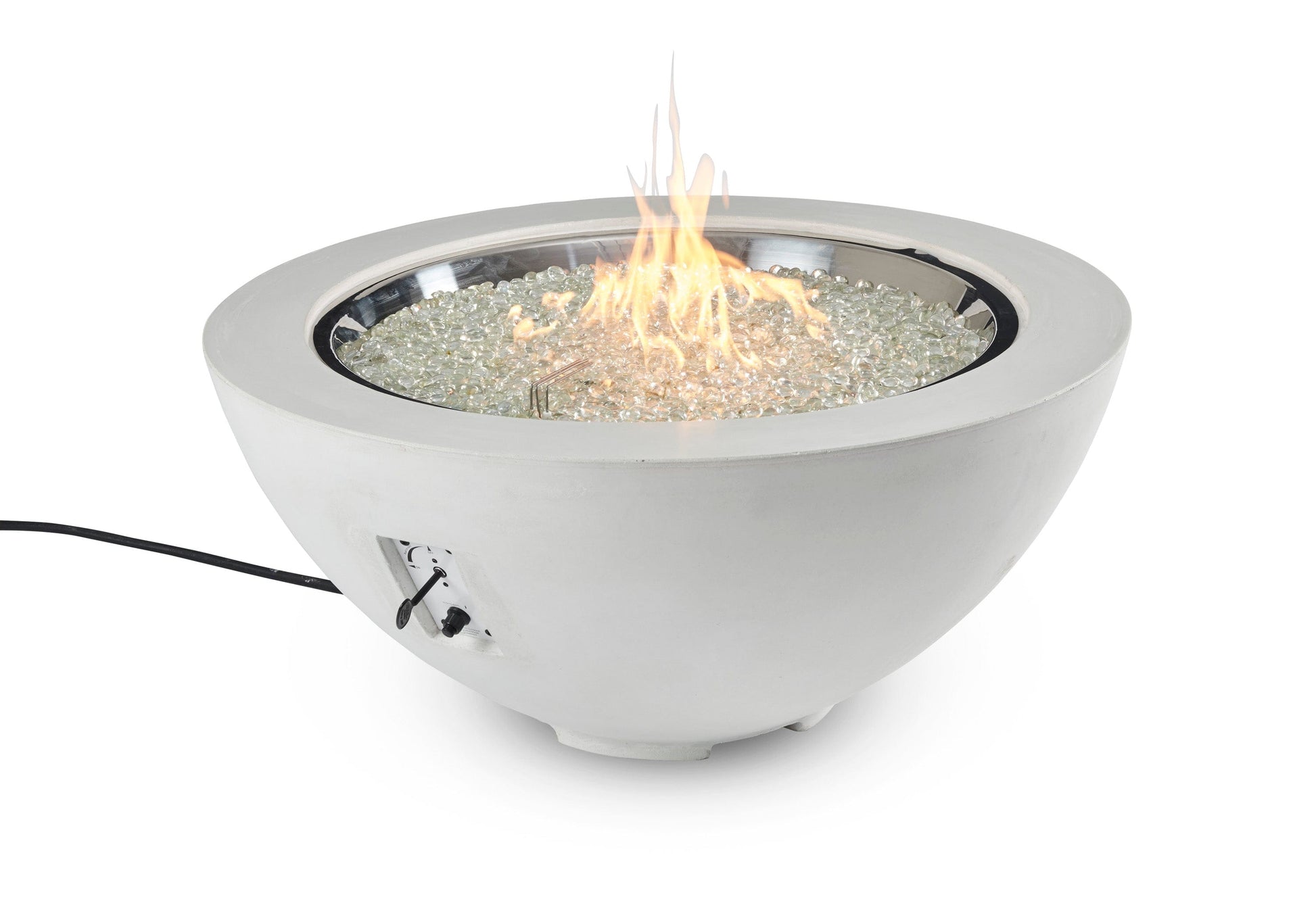 The Outdoor Great Room Fire Features The Outdoor GreatRoom Natural Grey, White, or Midnight Mist Supercas Cove 42" Round Gas Fire Pit Bowl / CV-30, CV-30MM, CV-30WT
