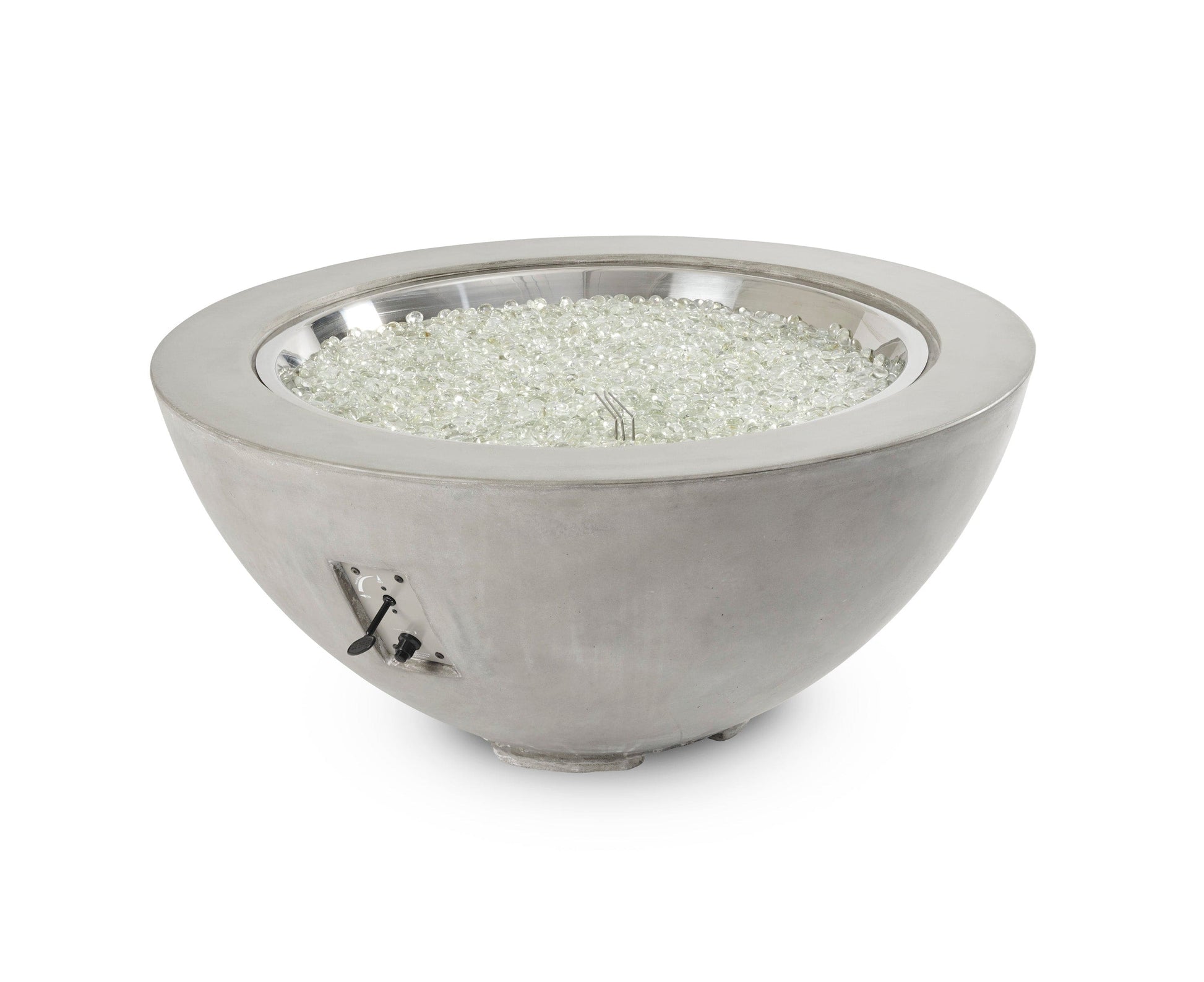 The Outdoor Great Room Fire Features The Outdoor GreatRoom Natural Grey, White, or Midnight Mist Supercas Cove 42" Round Gas Fire Pit Bowl / CV-30, CV-30MM, CV-30WT