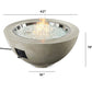 The Outdoor Great Room Fire Features The Outdoor GreatRoom Natural Grey, White, or Midnight Mist Supercas Cove 42" Round Gas Fire Pit Bowl / CV-30, CV-30MM, CV-30WT
