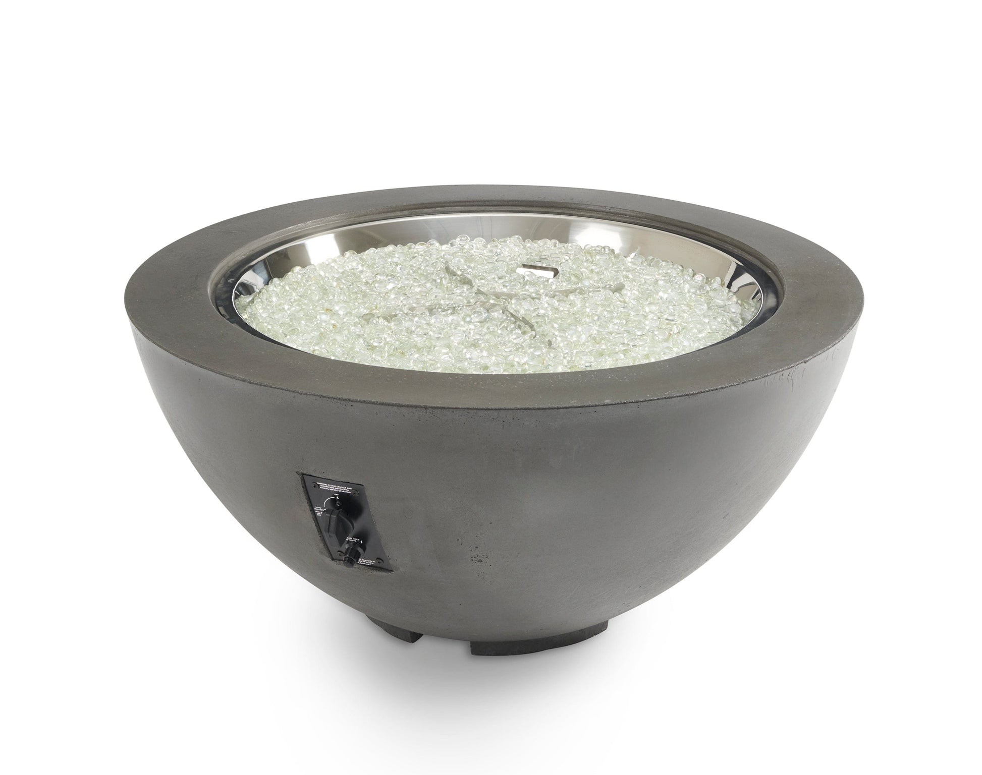 The Outdoor Great Room Fire Features The Outdoor GreatRoom Natural Grey, White, or Midnight Mist Supercas Cove 42" Round Gas Fire Pit Bowl / CV-30, CV-30MM, CV-30WT